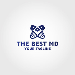 doctors with great personalities vector logo design template