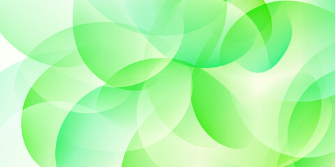 Abstract colorful background made of curved lines in green colors