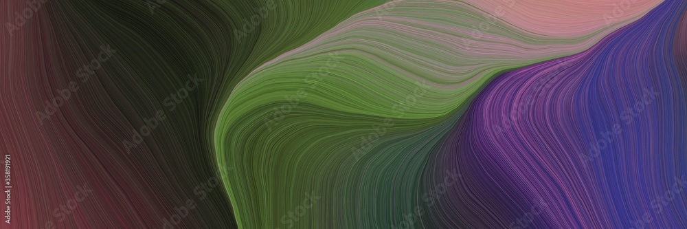 Poster colorful and elegant vibrant artistic art design graphic with smooth swirl waves background design w