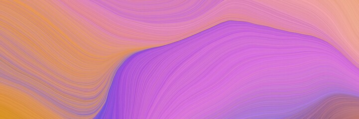 Fototapeta premium colorful and elegant vibrant abstract art waves graphic with contemporary waves design with orchid, peru and dark salmon color