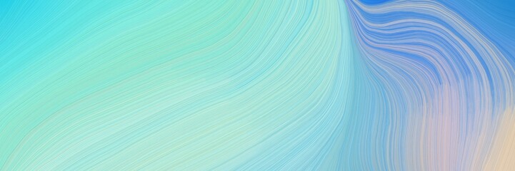 colorful and elegant vibrant abstract artistic waves graphic with smooth swirl waves background design with light blue, corn flower blue and medium turquoise color