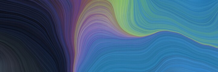 colorful and elegant vibrant creative waves graphic with curvy background design with steel blue, very dark blue and gray gray color
