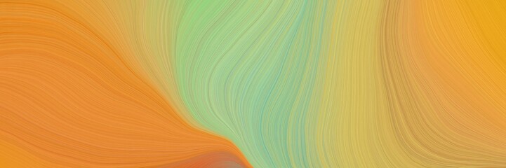 colorful and elegant vibrant artistic art design graphic with contemporary waves illustration with peru, dark sea green and dark khaki color