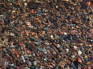 colored  stones  under   water