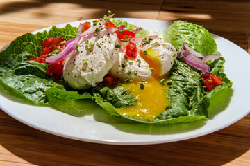 Poached Eggs Runny Yolk