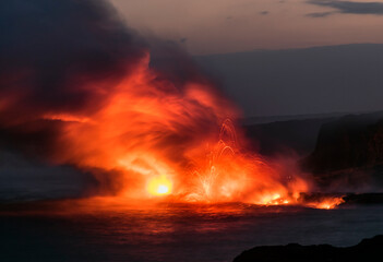 Fototapeta na wymiar Kalapana Lava Flow, Big Island Hawaii