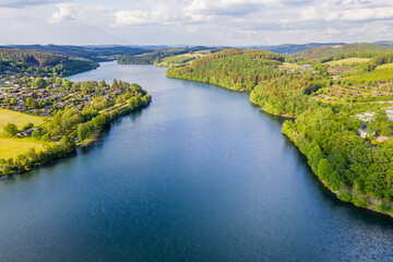 bigge lake sauerland german from above