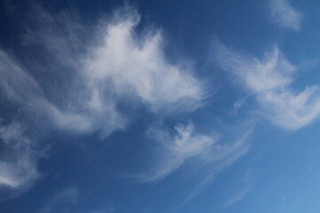 The vast blue sky and clouds sky. blue sky background with tiny clouds.