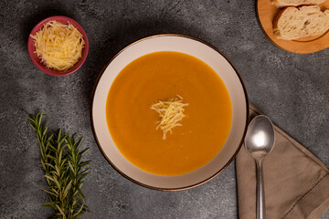 Pumpkin Soup, typical of Peru, also called as: Zapallo Loche or Lambayeque.