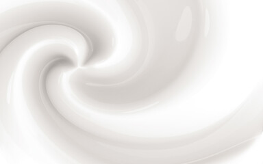 Obraz premium Milk swirl background. 3d illustration