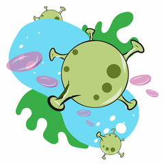 virus vector image for coronavirus content..