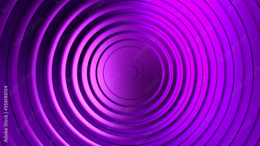 Poster purple abstract pattern of circles with the effect of displacement. metal circles wave gradient seam