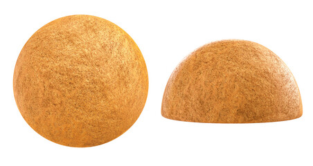 Set of biscuit or cookies, isolated on white background. 3d illustration. clipping path.