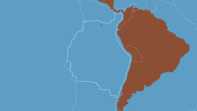 Nazca Tectonic Plate - Outlined. Pattern