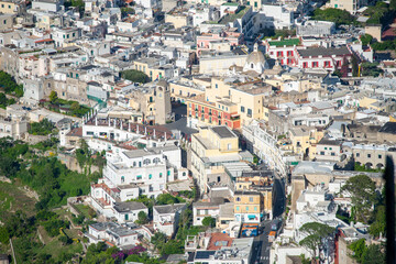 Fototapeta na wymiar La Piazzetta, Capri famous landmark