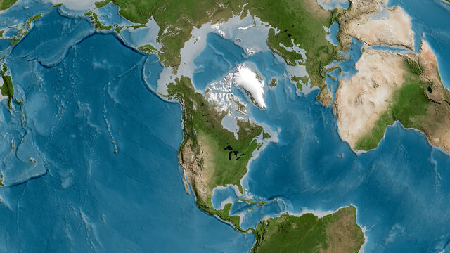 North American Tectonic Plate - Raster. Satellite