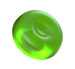 fruit hard candy. 3d illustration. isolated white background.