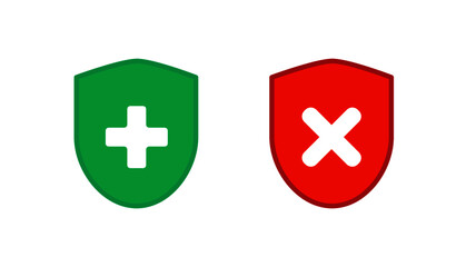 security icon -  shield icon set - Filled flat sign, Protection shield symbol vector illustration for security app, anti virus, anti malware, web use