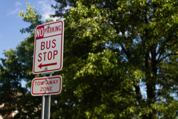 no parking sign on the road