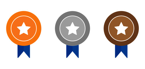 medal icon on white background - medal icon trendy and modern medal symbol for logo, web, app, UI. Ranking, popularity, customer satisfaction, competition concept