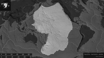 Pacific tectonic plate - composition. Bilevel © Yarr65