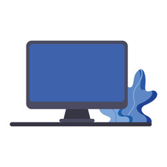 Isolated digital computer vector design