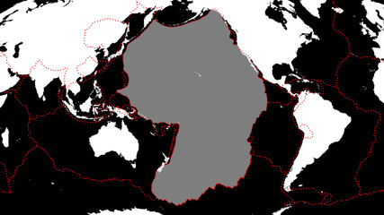 Pacific tectonic plate - vectors