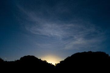 sunset in the mountains