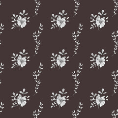 seamless pattern with flowers on colored background