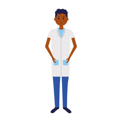 male doctor with uniform vector design
