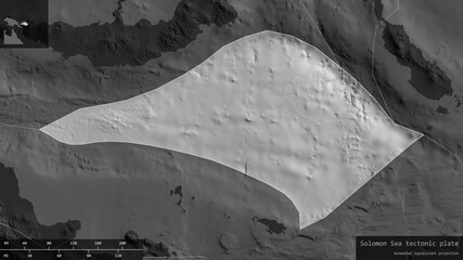 Solomon Sea tectonic plate - composition. Bilevel