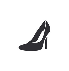 Women's shoes icon. Vector illustration.  High heel shoe. Vector icon. Shoe store. Ladieswear sign.