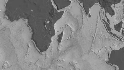 Somalian tectonic plate - raster. Bilevel