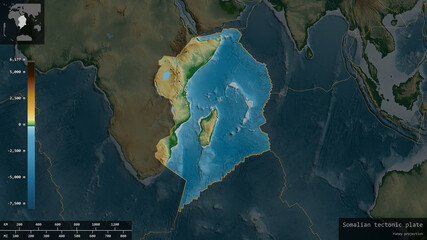 Somalian tectonic plate - composition. Physical