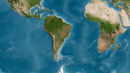 South American tectonic plate - raster. Satellite