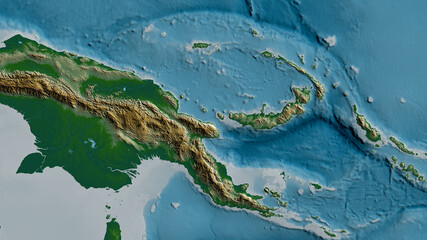 Woodlark tectonic plate - raster. Physical