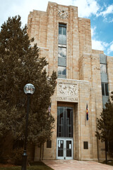 Exterior of Boulder Municipal Courthouse on Pearl Street Mall in Boulder, Colorado