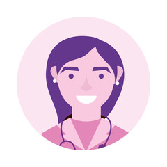 Female doctor with uniform vector design