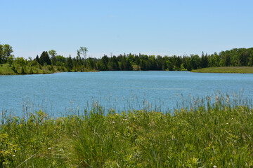 Scene of small lake in Ontario Canada 