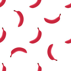 Red Banana. Seamless Vector Patterns.