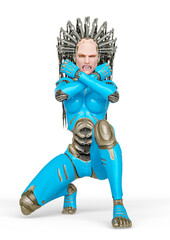 super cyborg is feeling ready for war