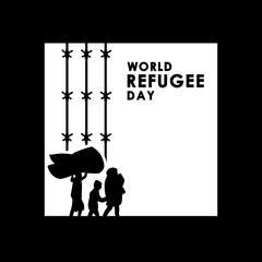 World Refugee Day Vector Design Illustration For International Issue