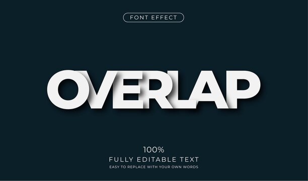 Overlapping text effect. Editable font style