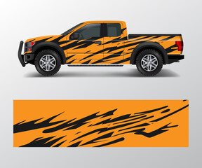 Fototapeta premium Graphic abstract grunge stripe designs for Truck decal, cargo van and car wrap vector
