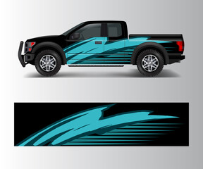Fototapeta premium Truck And Vehicle car racing graphic for wrap and vinyl sticker