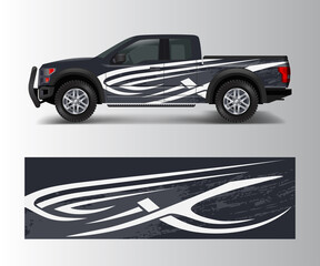 Fototapeta premium Truck And Vehicle car racing graphic for wrap and vinyl sticker