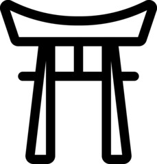 landmark japan shrine icon vector for web and apps