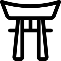 landmark japan shrine icon vector for web and apps