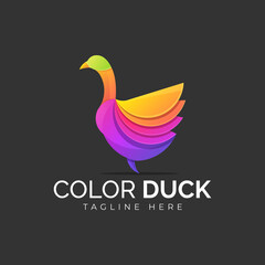 Vector Ilustration Colorful Duck Logo Template