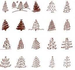 Materiał do szycia christmas tree seamless pattern